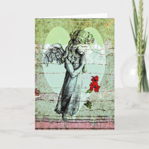 Carte de voeux Angel Prieur avec coeur