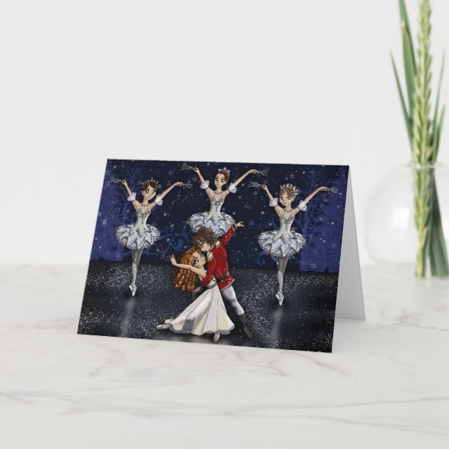 Carte de voeux Anime Nutcracker Snowflakes (Devant)