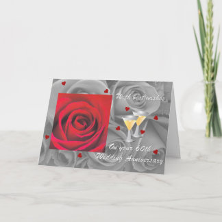 carte de voeux aniversary de noces de diamant