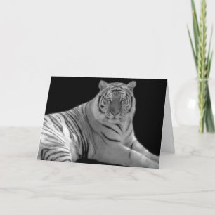 Carte de voeux Anniversaire du tigre blanc