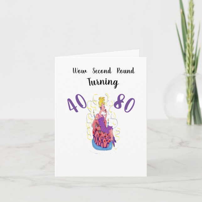 Carte de voeux Anniversaire : Quatre-quarantième (Devant)