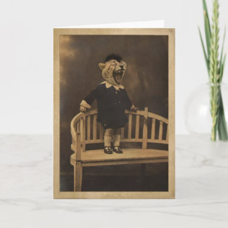 Carte de voeux Anthropomorpho Cheetah Boy Blank