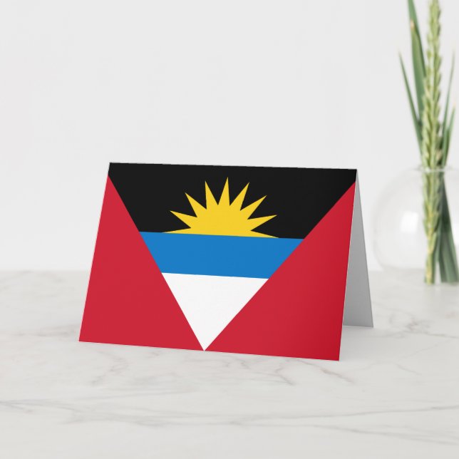 carte de voeux antigua et drapeau barbuda (Devant)