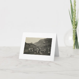 Carte de vœux antique photo réelle norvégienne des
