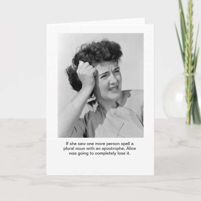 Carte de voeux Apostrophe Alice (Devant)