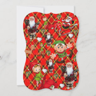 Carte de voeux Appartement de Noël, Père Noël