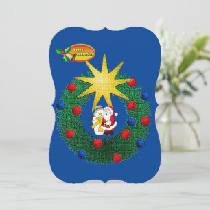 Carte de voeux Appartement de Noël, Père Noël