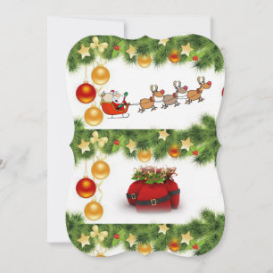 Carte de voeux Appartement de Noël, Père Noël