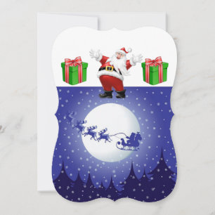 Carte de voeux Appartement de Noël, Père Noël