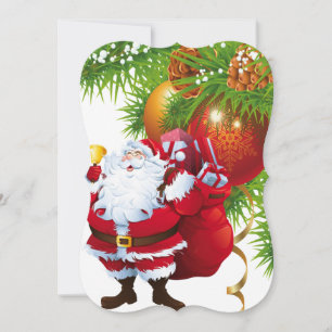 Carte de voeux Appartement de Noël, Père Noël