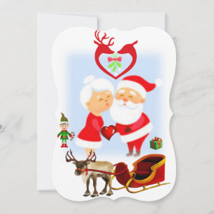 Carte de voeux Appartement de Noël, Père Noël