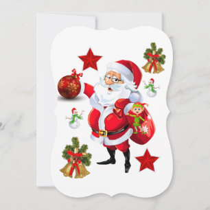 Carte de voeux Appartement de Noël, Père Noël