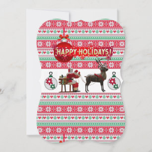 Carte de voeux Appartement de Noël, Père Noël