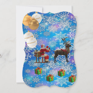 Carte de voeux Appartement de Noël, Père Noël