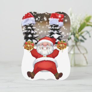 Carte de voeux Appartement de Noël, Père Noël