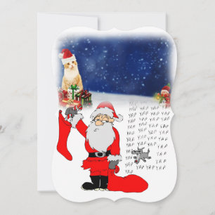Carte de voeux Appartement de Noël, Père Noël