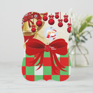 Carte de voeux Appartement de Noël, Père Noël