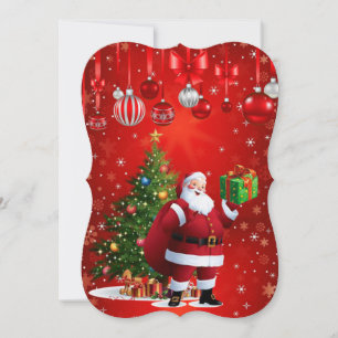 Carte de voeux Appartement de Noël, Père Noël