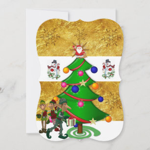 Carte de voeux Appartement de Noël, Père Noël