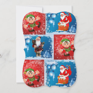 Carte de voeux Appartement de Noël, Père Noël