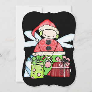 Carte de voeux appartement Noël Père Noël Angel