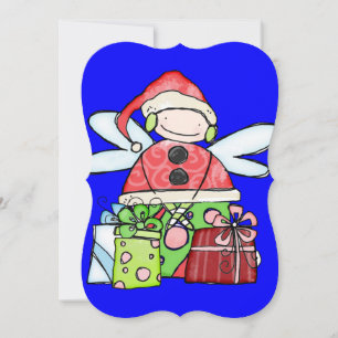 Carte de voeux appartement Noël Père Noël Angel