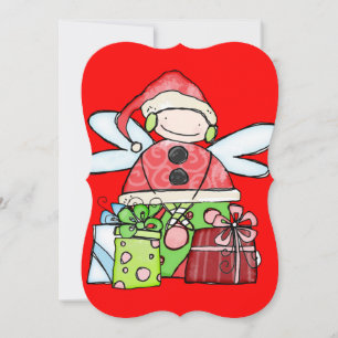 Carte de voeux appartement Noël Père Noël Angel
