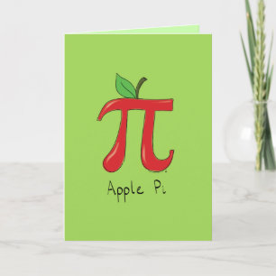 Carte de voeux Apple Pi Cute Math Pi Day