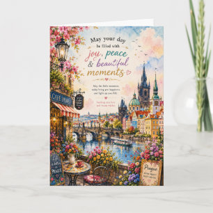 Carte de vœux aquarelle de Prague