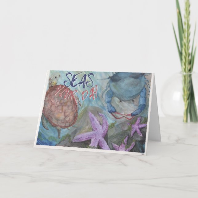 Carte de vœux aquarelle Seas Your Day (Devant)