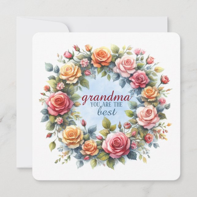 Carte de voeux Art Imprimer "GRANDMA vous êtes le  (Devant)