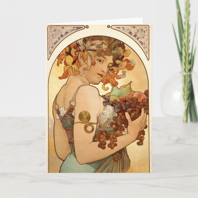Carte de voeux Art Nouveau (Devant)