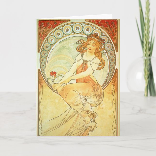 Carte de voeux Art Nouveau (Devant)