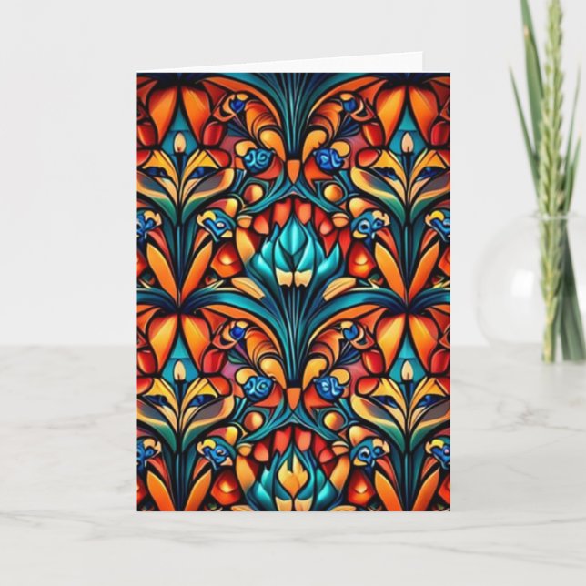 carte de voeux art nouveau 15 vierge (Devant)
