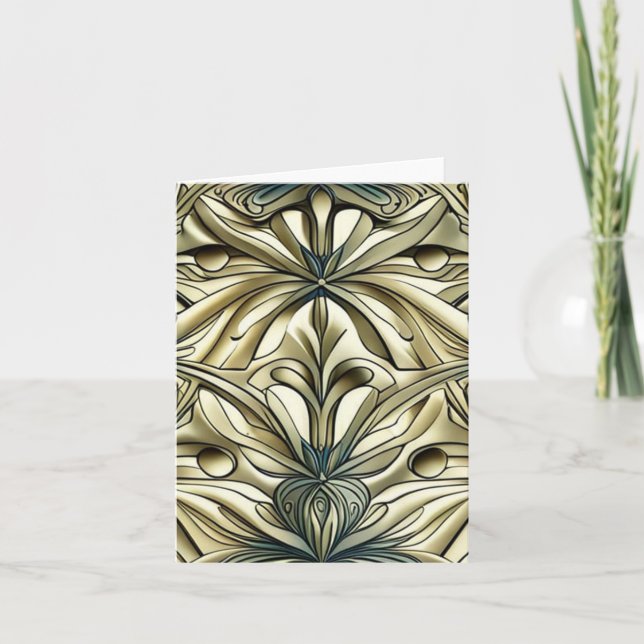 Carte de voeux Art nouveau 16 vierge (Devant)