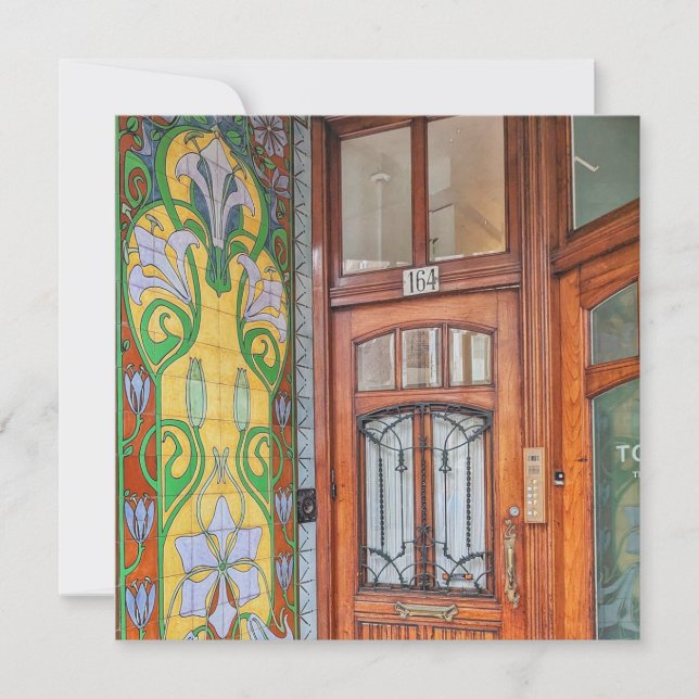 Carte de voeux Art Nouveau néerlandais (Devant)