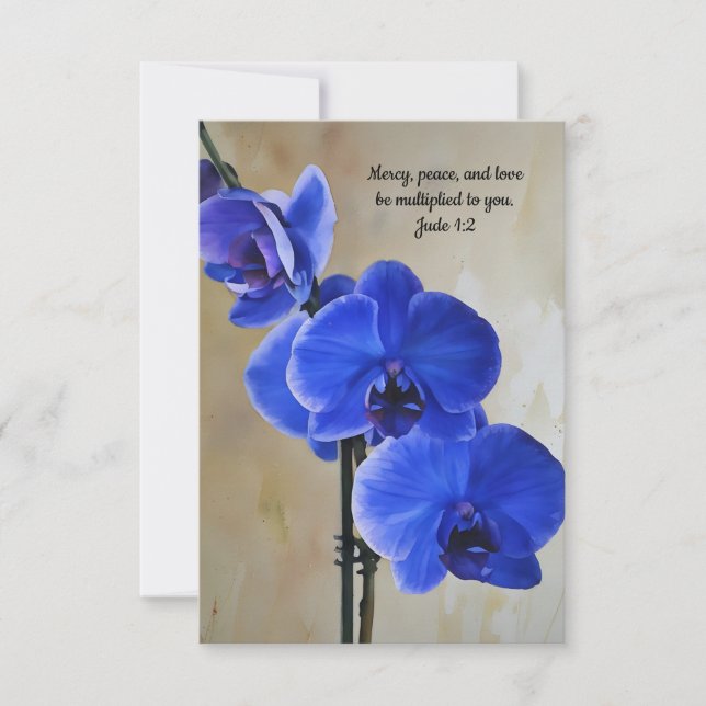 Carte de vœux artistique avec verset biblique sur  (Devant)