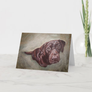 Carte de voeux au chocolat Labrador. À l'intérieur