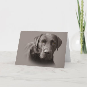 Carte de voeux au chocolat Labrador Retriever