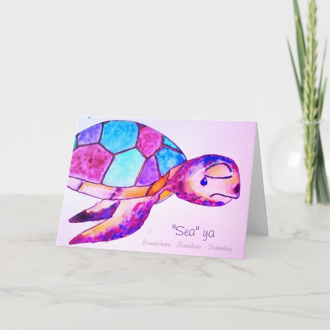 Carte de voeux au revoir Turtle (Devant)