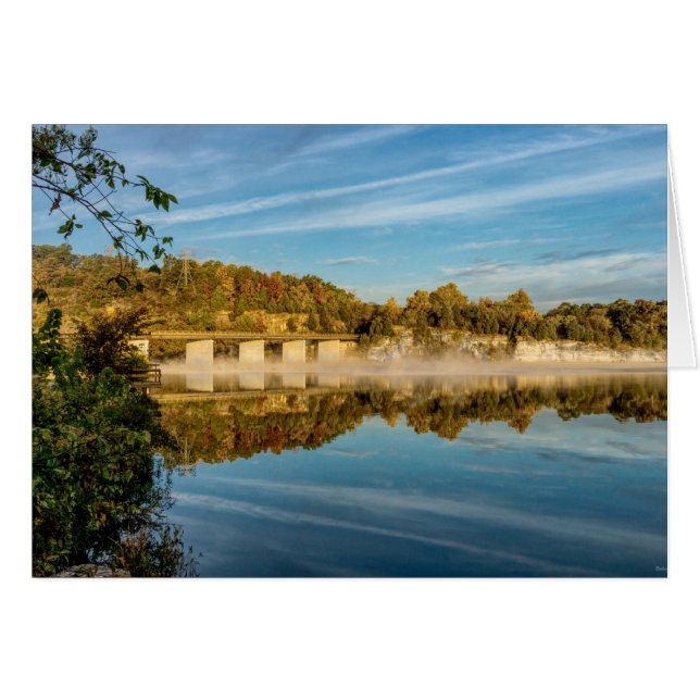 Carte de voeux Automne Glow Lake Springfield (Devant Horizontal)