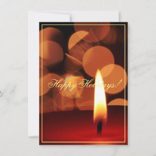 Carte de vœux aux chandelles pour les Fêtes