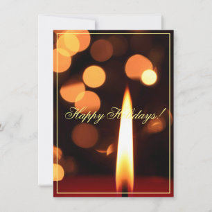 Carte de vœux aux chandelles pour les Fêtes