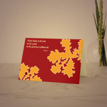 Carte de vœux aux feuilles de chêne de Thanksgivin