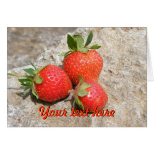 Carte de voeux aux fraises