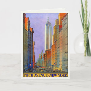 Carte de voeux avec affiche Vintage New York
