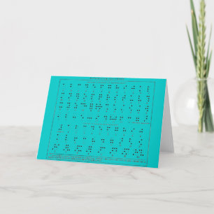 Carte de voeux avec Alphabet Braille