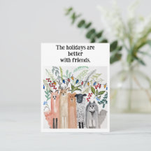 Carte de vœux avec aquarelle