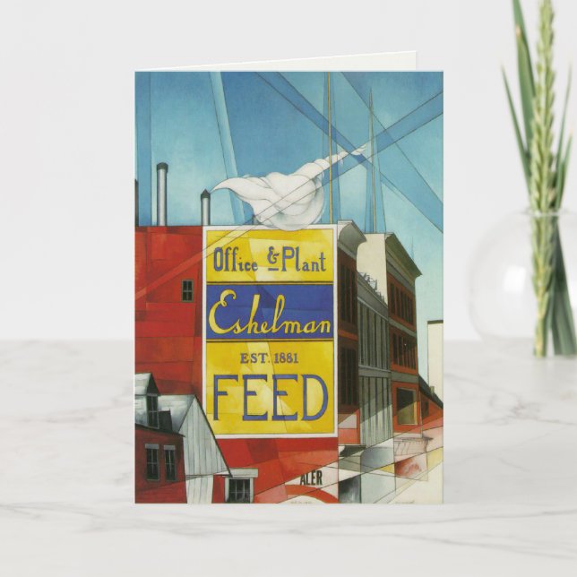 Carte De Voeux Avec Charles Demuth Peinture (Devant)