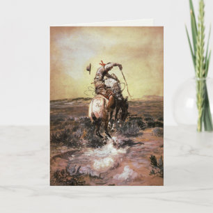 Carte De Voeux Avec Charles M. Russell Peinture